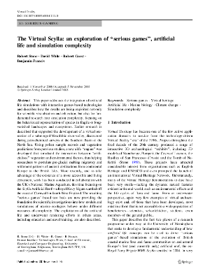 Virtual Reality Journal paper
